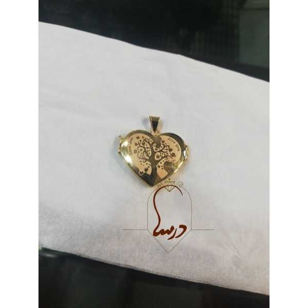 قاب قلب حکاکی شده